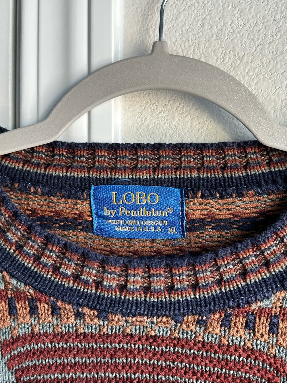 Vintage Lobo by Pendleton 100% Cotton Sweater - Picture 3 of 5